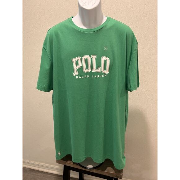 Polo Ralph Lauren Jersey T-Shirt Classic Fit Spell Out Logo w/ White Pony Tee XL - Picture 1 of 6